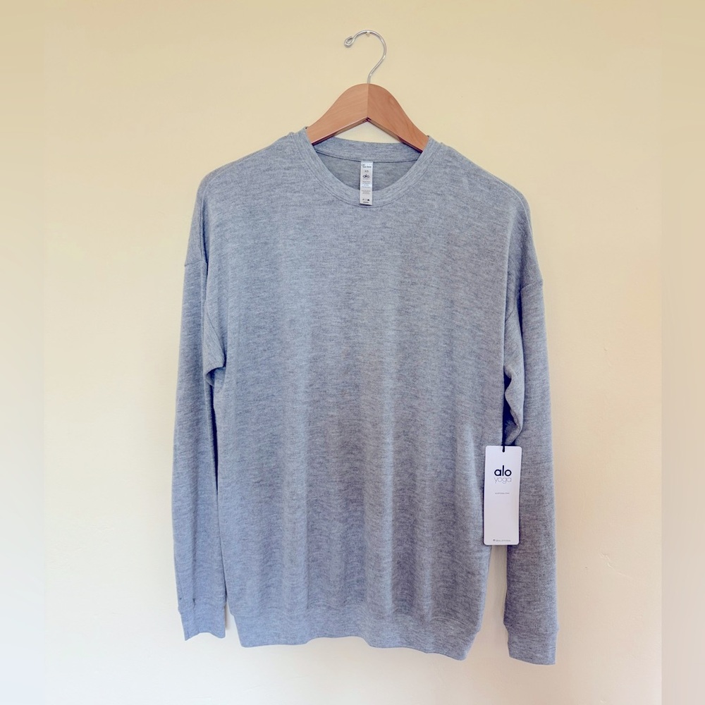 NWT ALO Soho Pullover - Dove Grey Heather - size XS - new with tags